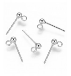 100pcs - puces d'oreilles avec boucles