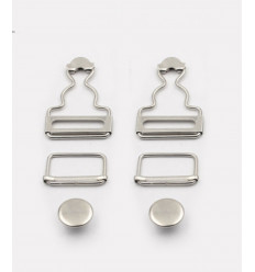 Boucle pour salopette argenté (2 pcs)