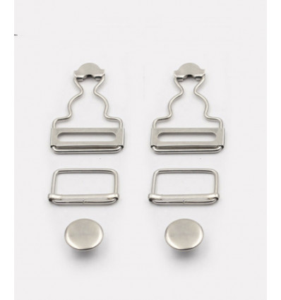 Boucle pour salopette argenté (2 pcs)