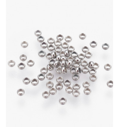 250pcs - Perles à écraser 1,9mm
