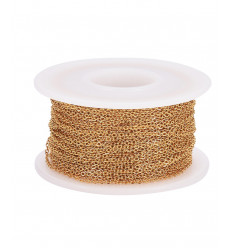 10m - Bobine chaine fine 2mm inoxydable