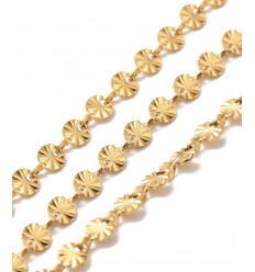 10m - Bobine chaine petits ronds striés