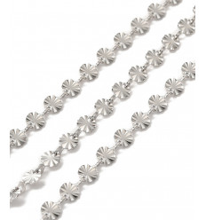 10m - Bobine chaine petits ronds striés