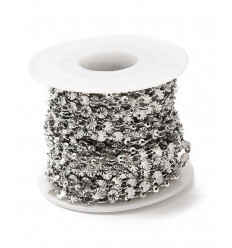 10m - Bobine chaine petits ronds striés