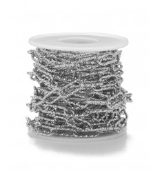 5m - Bobine chaine trombone sparkle inoxydable