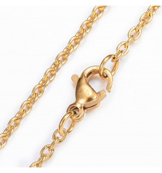 10 colliers à chaines fines 75cm acier inoxydable