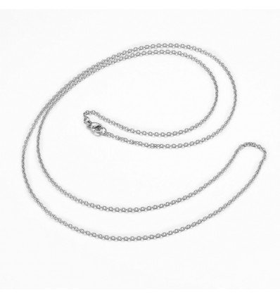 10 colliers à chaines fines 75cm acier inoxydable