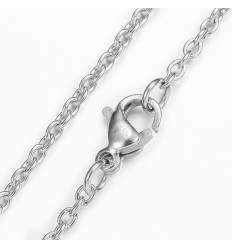 10 colliers à chaines fines 75cm acier inoxydable