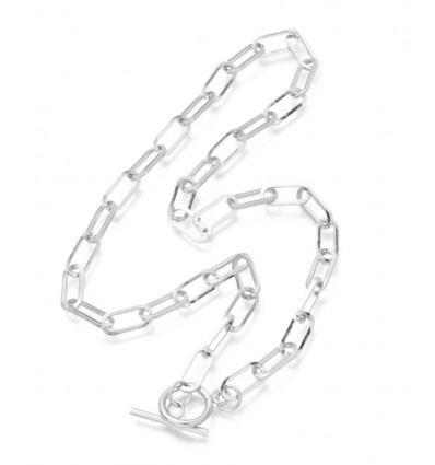 10 colliers chaine trombone 45cm acier inoxydable