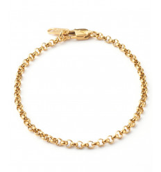 bracelet fini chaine rolo 19cm acier inoxydable (1pc)