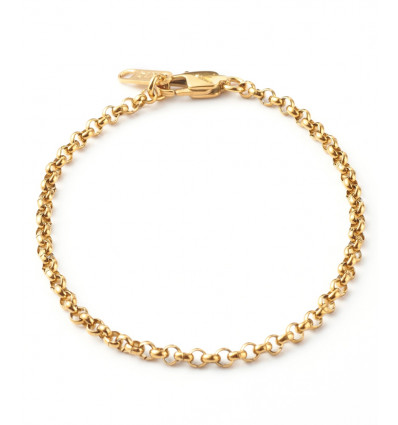 bracelet fini chaine rolo 19cm acier inoxydable (1pc)