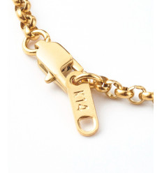 bracelet fini chaine rolo 19cm acier inoxydable (1pc)