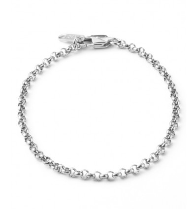 10 bracelets finis chaine rolo 19cm acier inoxydable