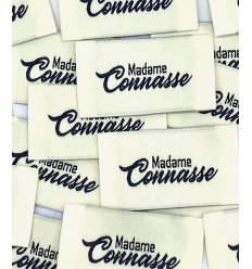 "Madame connasse" - Étiquette tissée à coudre