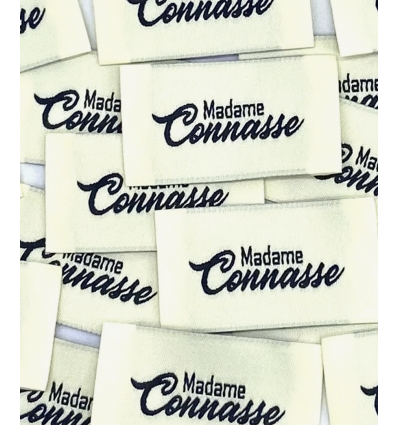 "Madame connasse" - Étiquette tissée à coudre
