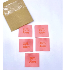 "Zut, alors" - Étiquette tissée à coudre