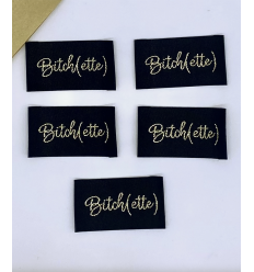 "Bitch(ette)" - Étiquette tissée à coudre