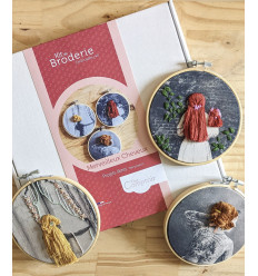 Kit broderie "Merveilleux Cheveux" kit triple - The comptoir