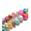Chapelet grosse pépite agate teintée multicolore - Chapelet pierre