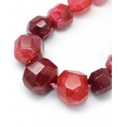 Chapelet grosse pépite agate teintée bleu - Chapelet