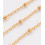 20m - Bobine chaine billes dorées
