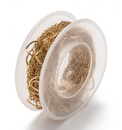 5m - Bobine chaine gros coeurs