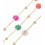 Chaine fleurs tissées acier inoxydable (10cm)