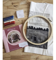 Kit broderie "Les coquelicots de Monet" kit triple - The comptoir