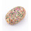 19x13mm - perle oval avec zircons colorés incrustés (1pc)
