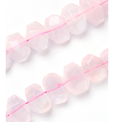 quartz rose - Chapelet pierre forme divers