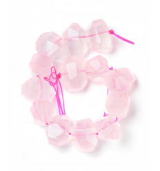 quartz rose - Chapelet pierre forme divers