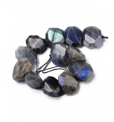 labradorite - Chapelet pierre forme divers