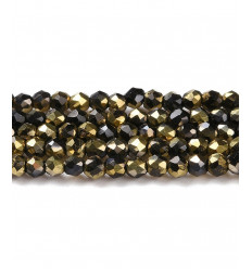 2mm - Chapelet perle en verre à facettes