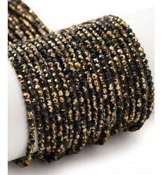 2mm - Chapelet perle en verre à facettes