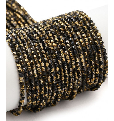 2mm - Chapelet perle en verre à facettes