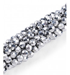 2mm - Chapelet perle en verre à facettes