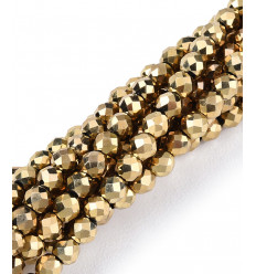 2mm - Chapelet perle en verre à facettes