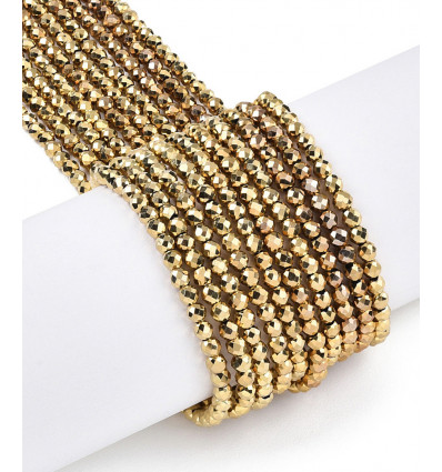 2mm - Chapelet perle en verre à facettes