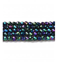 2mm - Chapelet perle en verre à facettes