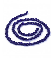 6x4mm - Chapelet perle en verre plate