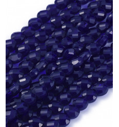 6x4mm - Chapelet perle en verre plate