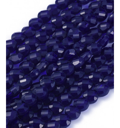 6x4mm - Chapelet perle en verre plate