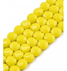 6,5x3,5mm - Chapelet perle en verre plate