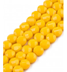 6,5x3,5mm - Chapelet perle en verre plate