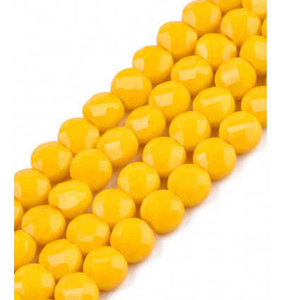 6,5x3,5mm - Chapelet perle en verre plate