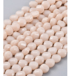 6x4mm - Chapelet perle en verre plate