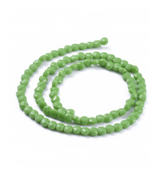 6x4mm - Chapelet perle en verre plate