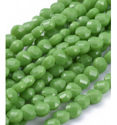 6x4mm - Chapelet perle en verre plate