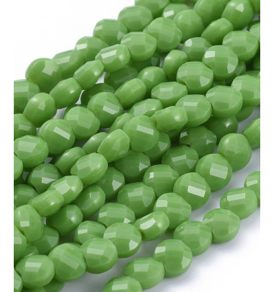 6x4mm - Chapelet perle en verre plate