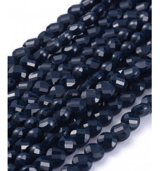 6x4mm - Chapelet perle en verre plate